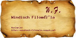 Windisch Filoméla névjegykártya